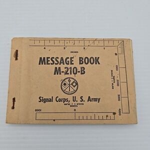VTG US Army‎ training: Message Book (M-210-B, ~1955)